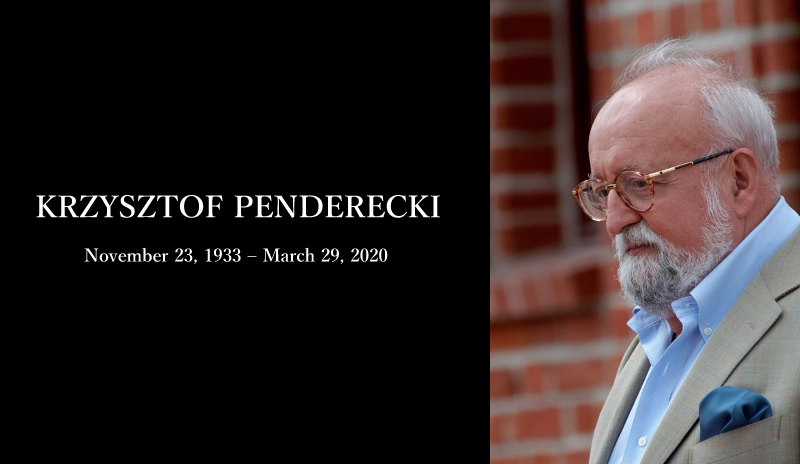 ポーランドの作曲家クシシュトフ・ペンデレツキ氏（Krzysztof Penderecki）が逝去 - 吹奏楽・管楽器・打楽器・クラシック音楽のWebメディア  Wind Band Press